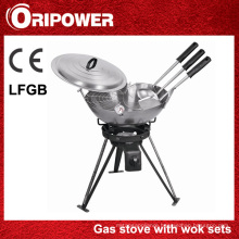 Gas Burner with Adjustable and Removable Legs